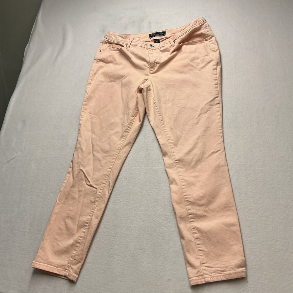 Cato Contemporary Stretch Womens Jeans Coral Sz 16W Straight Jean Fit, 3991